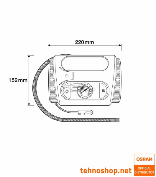 PRENOSNI ZRAČNI KOMPRESOR OSRAM TYREinflate 2110 OTI2110 12V