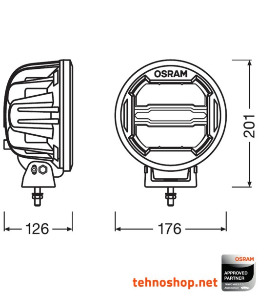 LED DELOVNA LUČ OSRAM LEDriving ROUND 39/1W 12/24V MX180-CB LEDDL111-CB