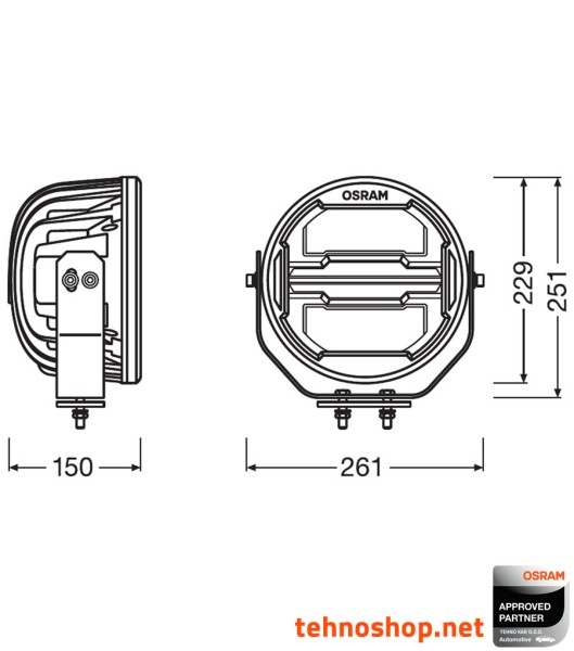 LED DELOVNA LUČ OSRAM LEDriving ROUND 60/3W 12/24V MX260-CB LEDDL112-CB