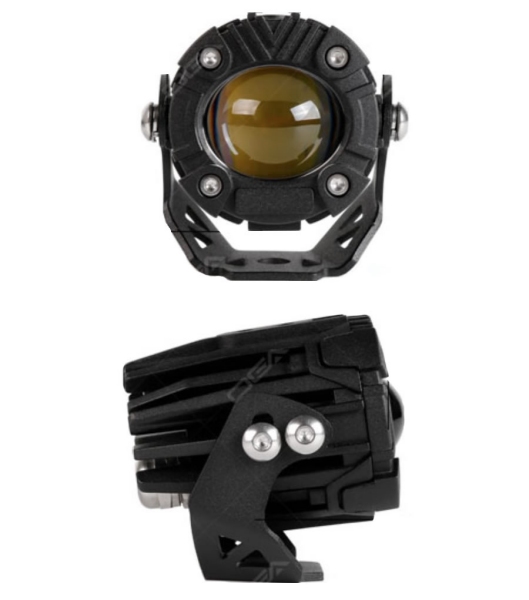 KIT OF ROUND DRIVING LED LIGHTS FOR MOTORCYCLE MT20 12V 20W