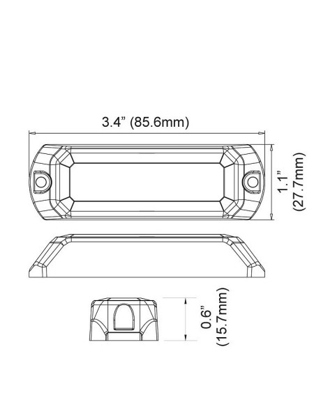 LUČ STROBOSKOPSKA MS3-A 12/24V LED ORANŽNA ECE R65