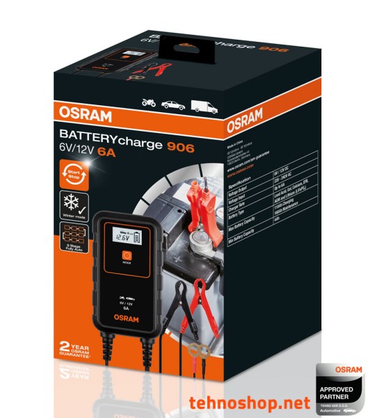 POLNILEC AKUMULATORJA OSRAM BATTERYcharge 906 OEBCS906 6V/12V