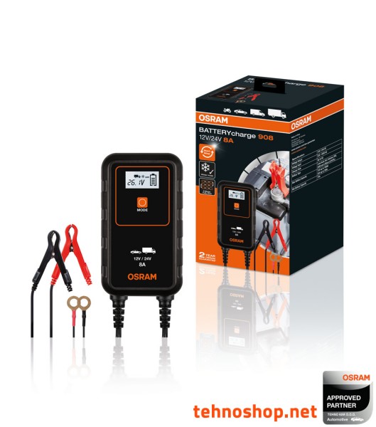 POLNILEC AKUMULATORJA OSRAM BATTERYcharge 908 OEBCS908 12V/24V