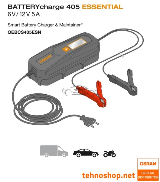 POLNILEC AKUMULATORJA OSRAM BATTERYcharge 405 ESSENTIAL OEBCS405ESN 6V/12V 5A