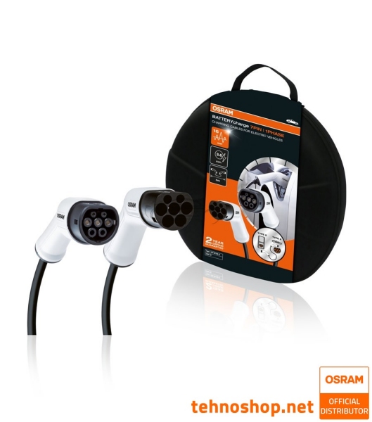 POLNILNI KABLI ZA ELEKTRIČNA VOZILA OSRAM BATTERYcharge OCC21605 7PIN