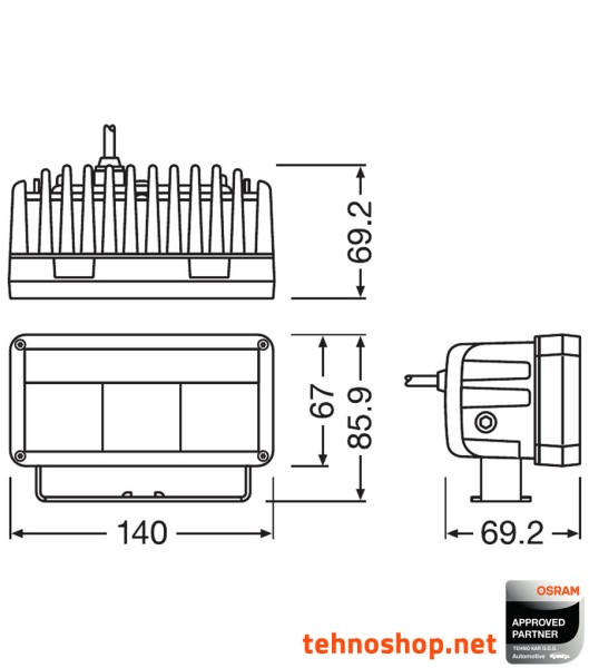 LED DELOVNA LUČ OSRAM LEDriving LIGHTBAR 30W 12V MX140-WD LEDDL102-WD