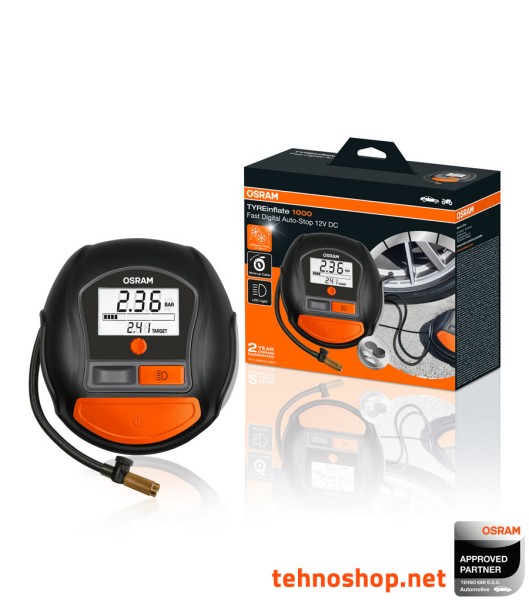 PRENOSNI ZRAČNI KOMPRESOR OSRAM TYREinflate 1000 OTI1000 12V