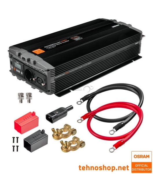 PRETVORNIK NAPETOSTI RAZSMERNIK OSRAM POWERinvert PRO 12V DC 2000W RCD OEINVPAR20