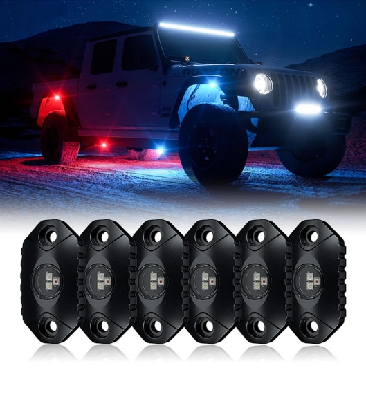 SET LED LUČK RGB ROCK LIGHT KIT OSRAM CREE 48W 12/24V