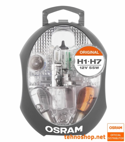 SET OF OSRAM SPARE BULBS SET CLK H1/H7 12V
