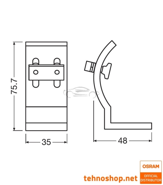 SET UNIVERZALNIH NOSILCEV OSRAM LEDriving® ZA DELOVNE LUČI SERIJE FX LEDDL FX ACC101