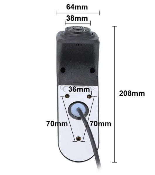 UNIVERZALNA VZVRATNA KAMERA ZA STREŠNO MONTAŽO GYAHD435 AHD 1080p