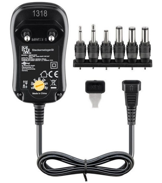 UNIVERZALNI NAPAJALNIK, NASTAVLJIV 3-12V, 1000mA