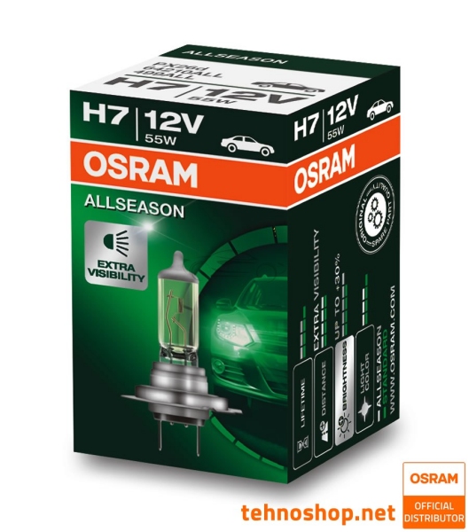 BULB OSRAM HALOGEN H7 64210ALL ALLSEASON 55W 12V PX26d FS1