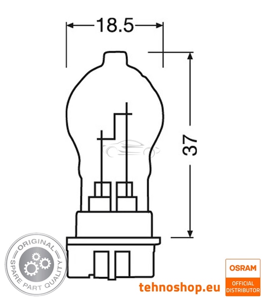 ŽARNICA OSRAM PW24W ORIGINAL 7447 12V 24W PSX WP3.3x14.5-3 FS1