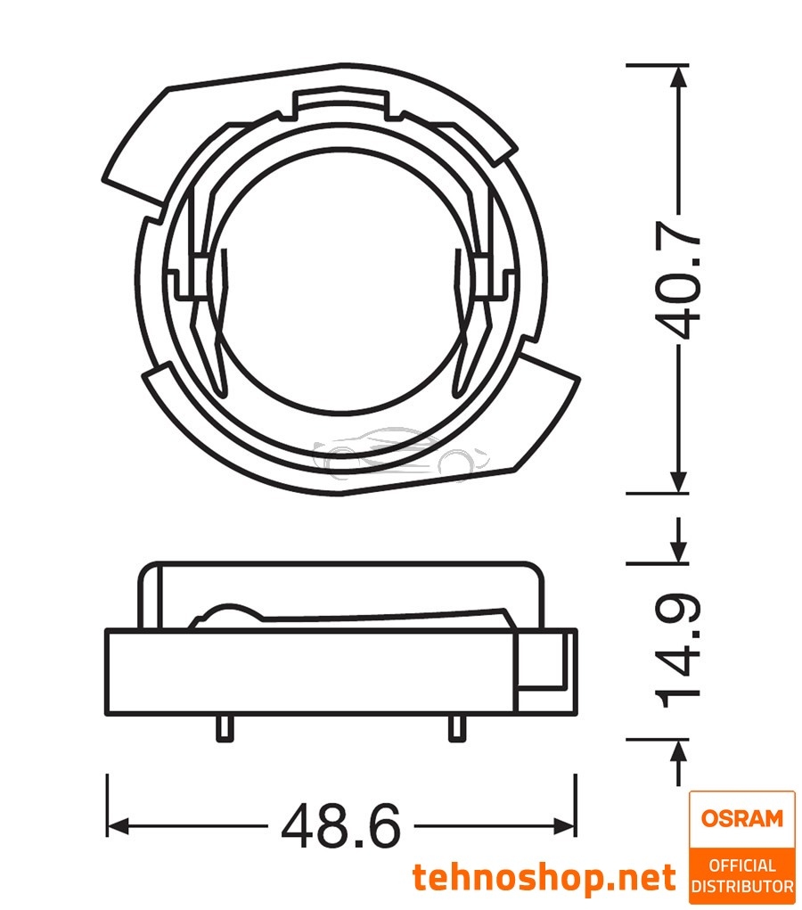 LED BULB ADAPTER H7 FOR OSRAM NIGHT BREAKER LED 64210DA09 FS2