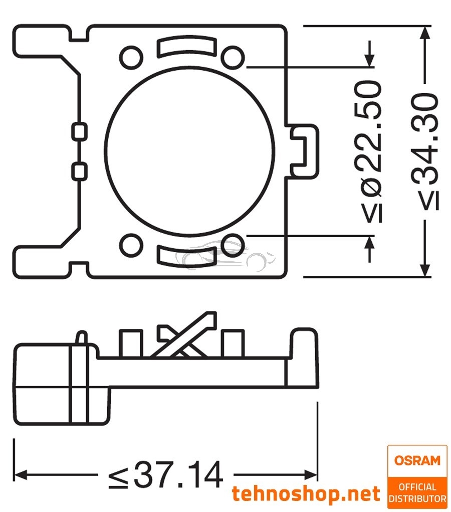 ADAPTER H7 ŽARNICE ZA LED OSRAM NIGHT BREAKER LED 64210DA02 FS2
