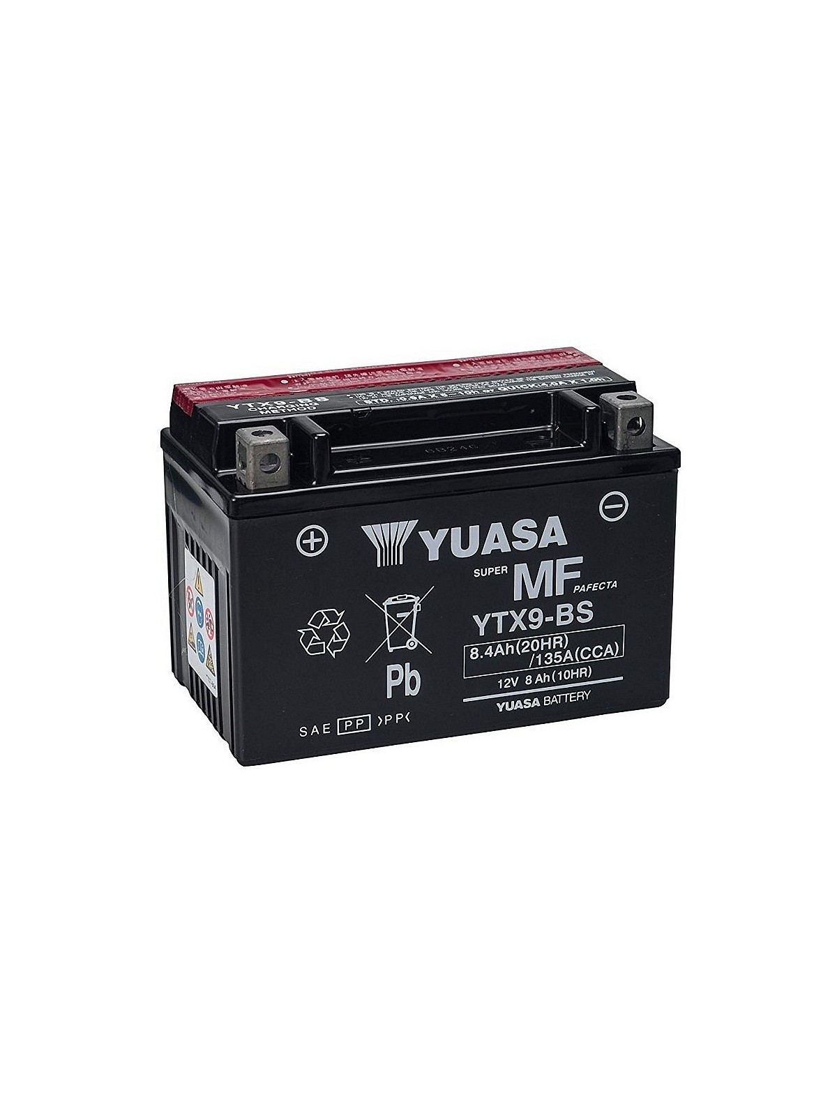 BATTERY YUASA YTX9-BS MF AGM 12V 8Ah 135A L+ CP K6