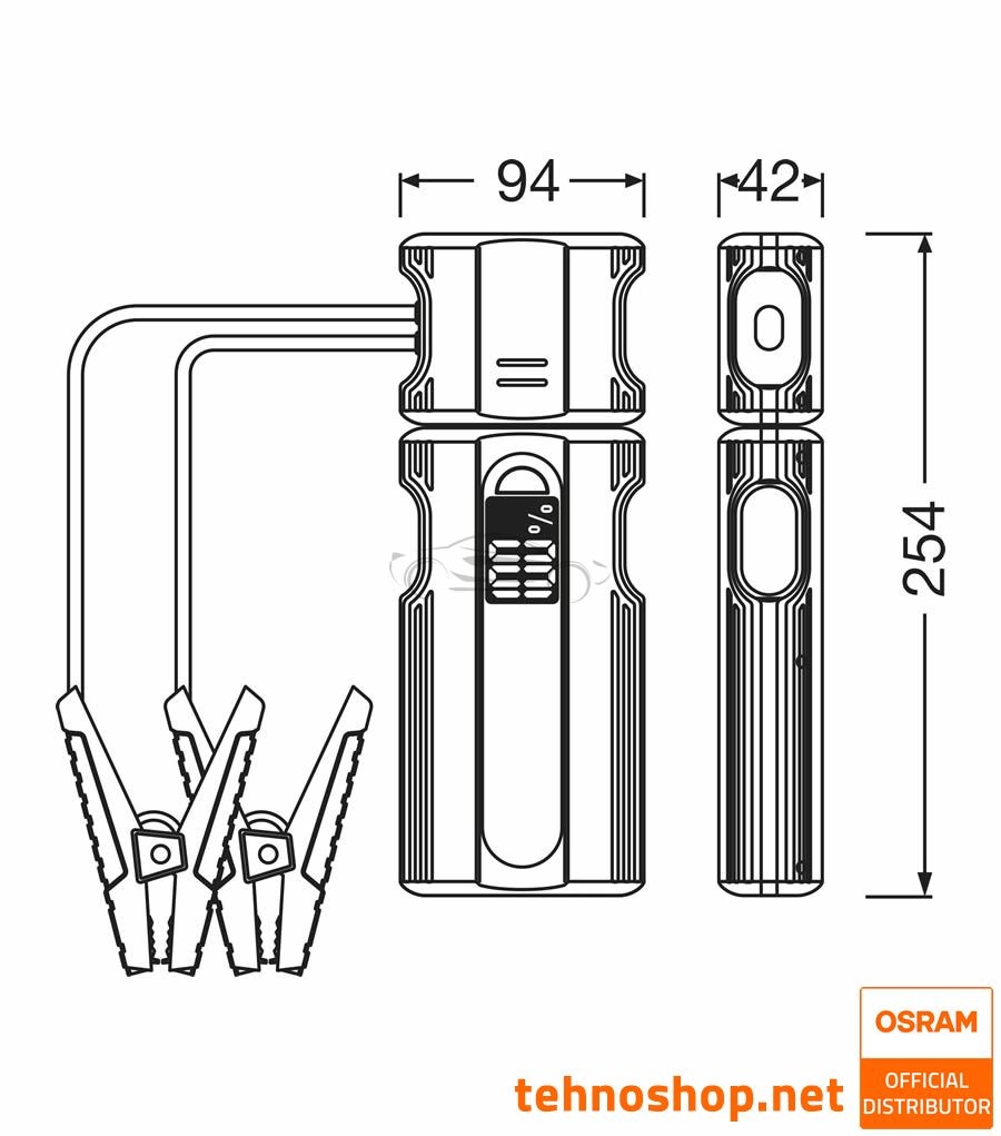 BOOSTER - JUMP STARTER OSRAM BATTERYjumpstart 1500 OJS030 12000mAh