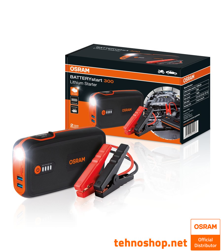 BOOSTER - ZAGANJALEC MOTORJA OSRAM BATTERYstart300 OBSL300 13000mAh