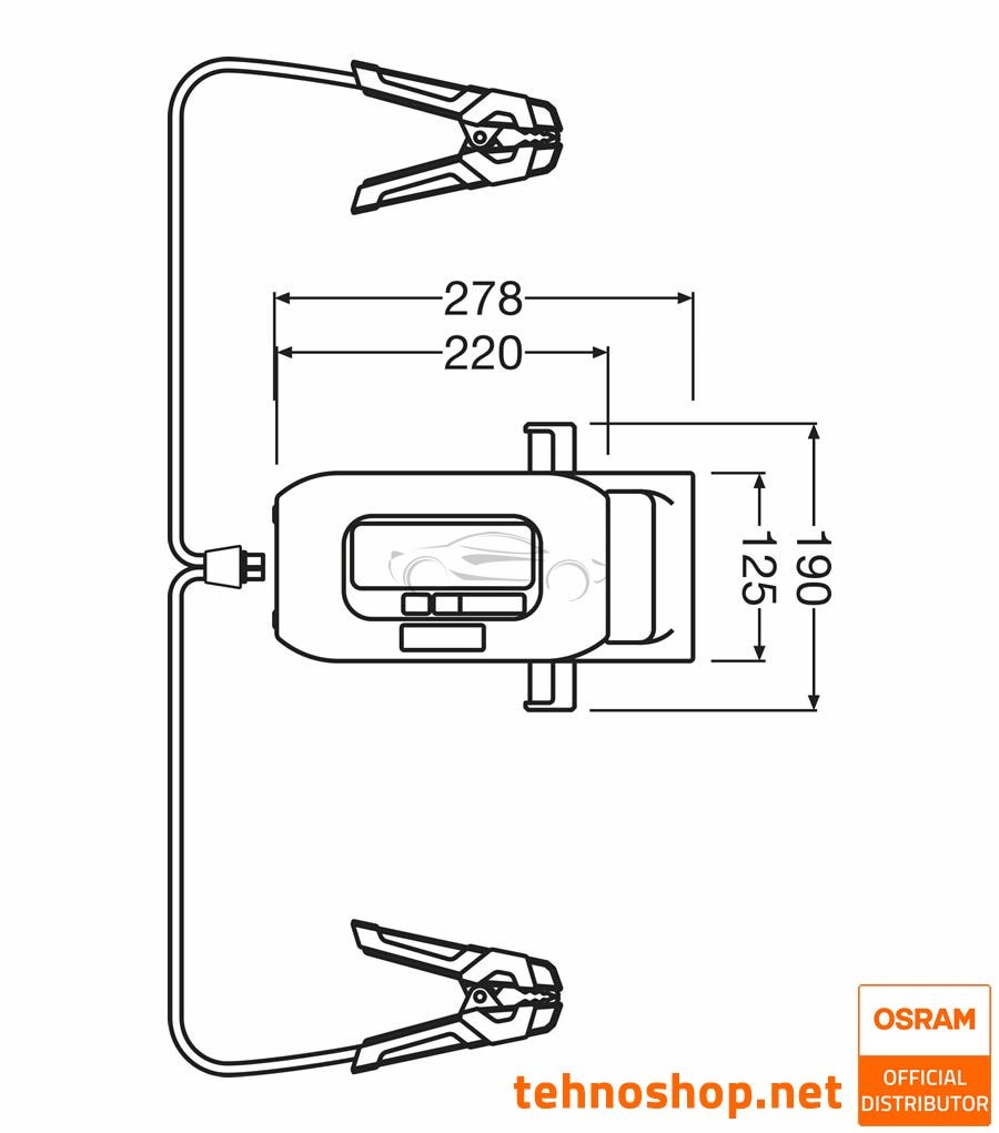 BOOSTER - ZAGANJALEC MOTORJA OSRAM BATTERYstartPRO1000 OEBSPL1000