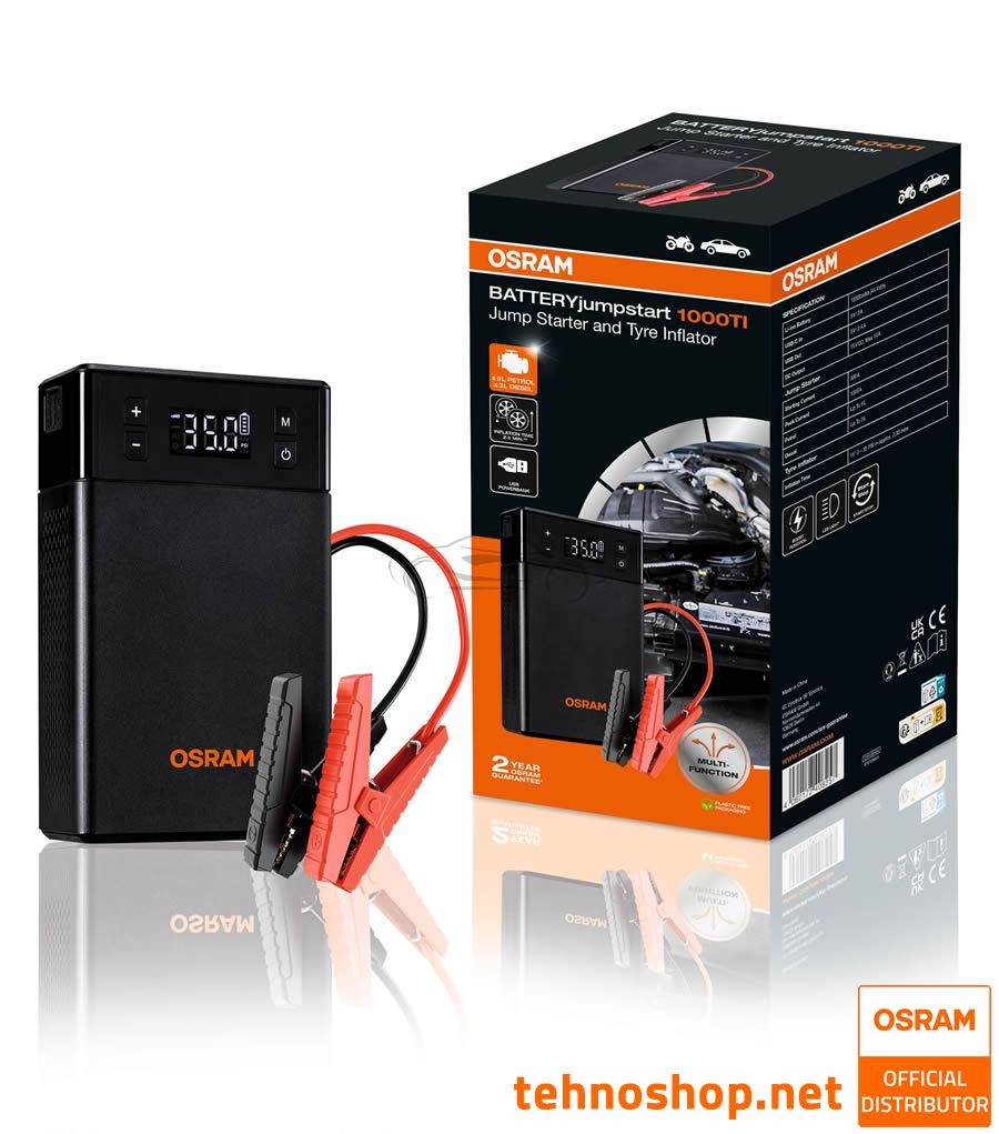 BOOSTER - ZAGANJALEC MOTORJA OSRAM BATTERYjumpstart 1000TI OJS020TI 12000mAh