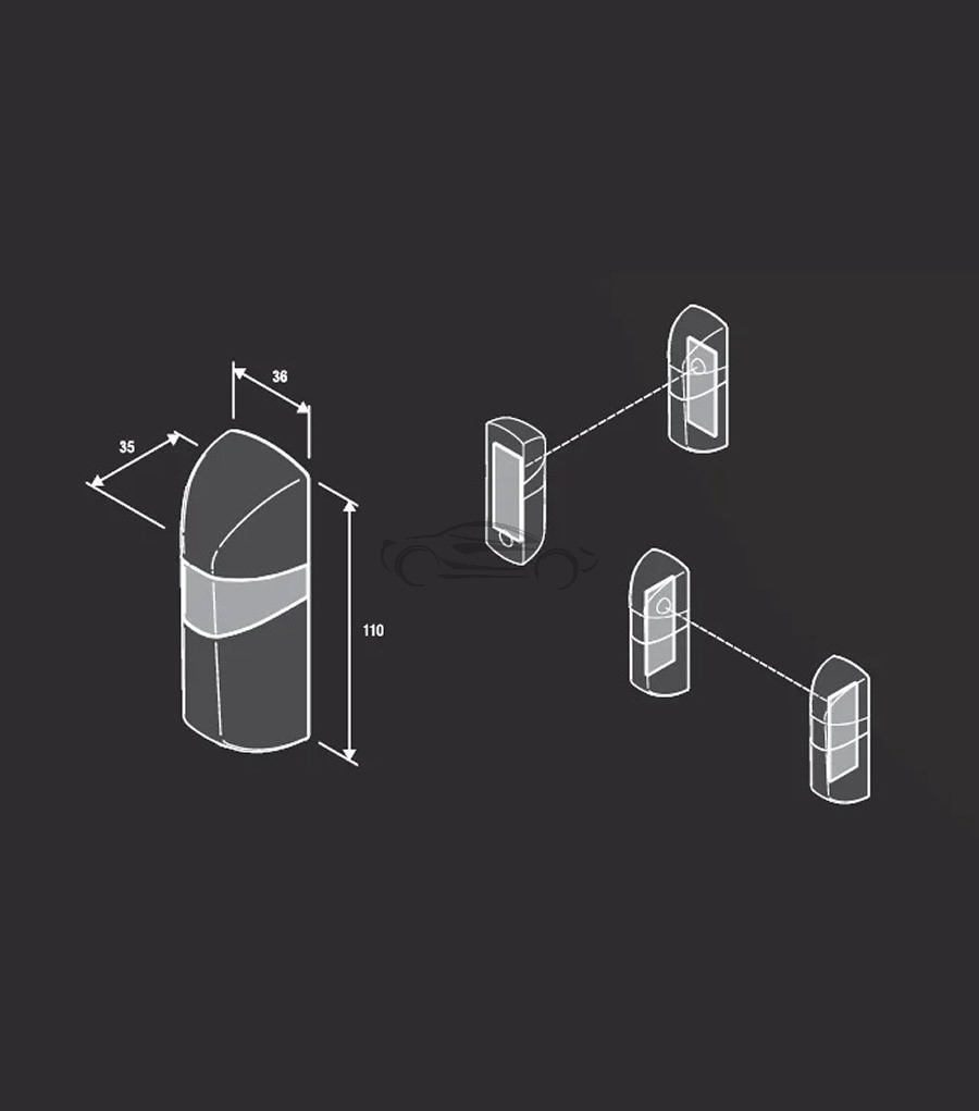 FOTOCELICA IR40 KOMPLET ODDAJNIK IN SPREJEMNIK Z BATERIJO
