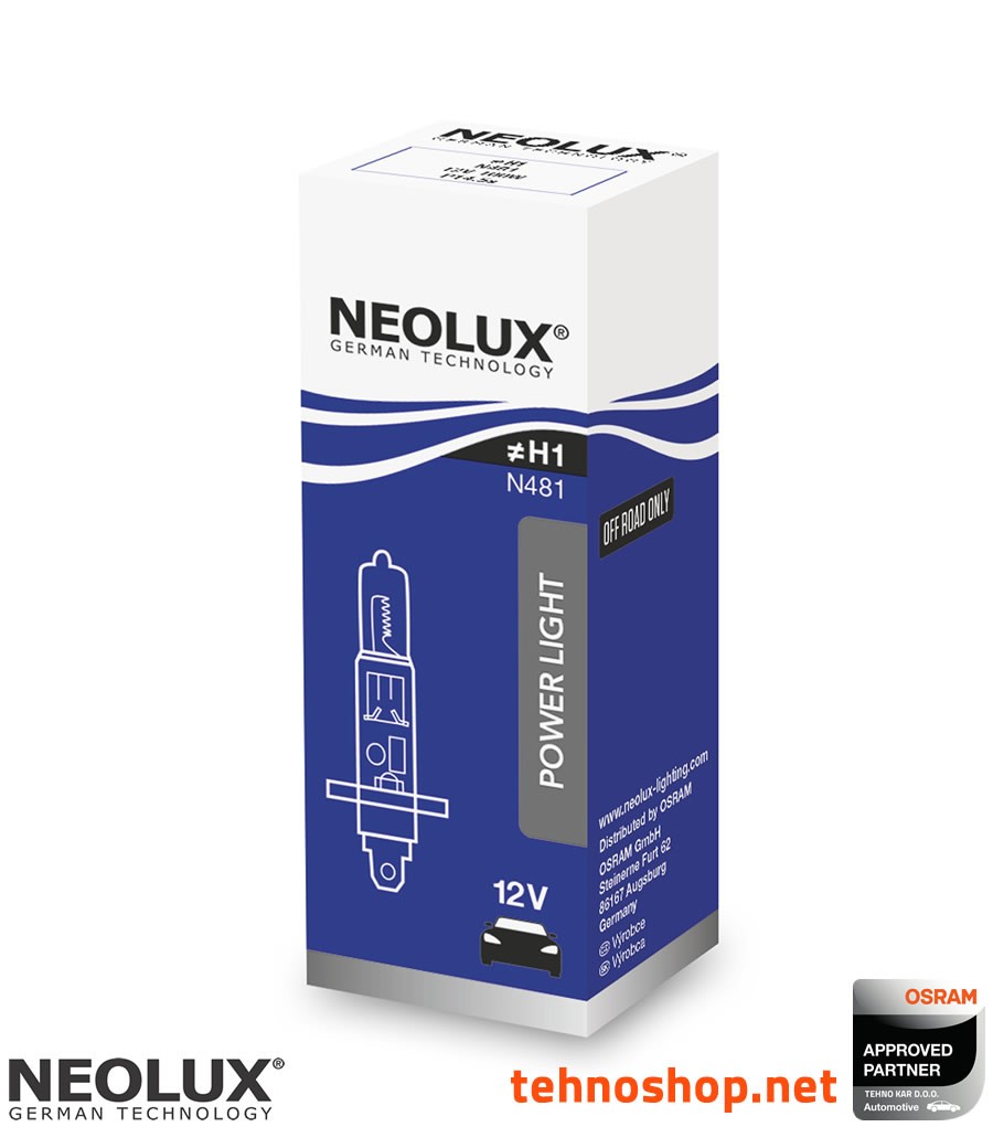 ŽARNICA NEOLUX HALOGEN H1 N481 100W 12V P14.5S FS1