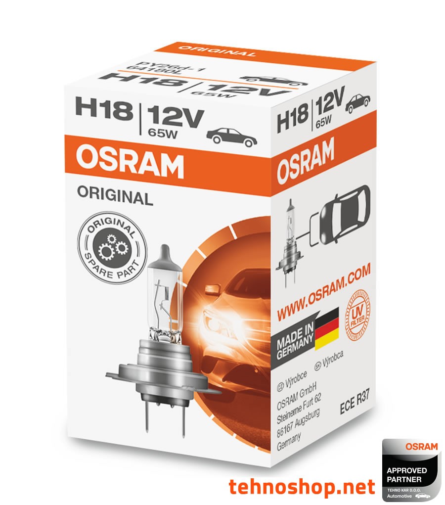 ŽARNICA OSRAM HALOGEN H18 64180L 65W 12V PY26d-1 FS1