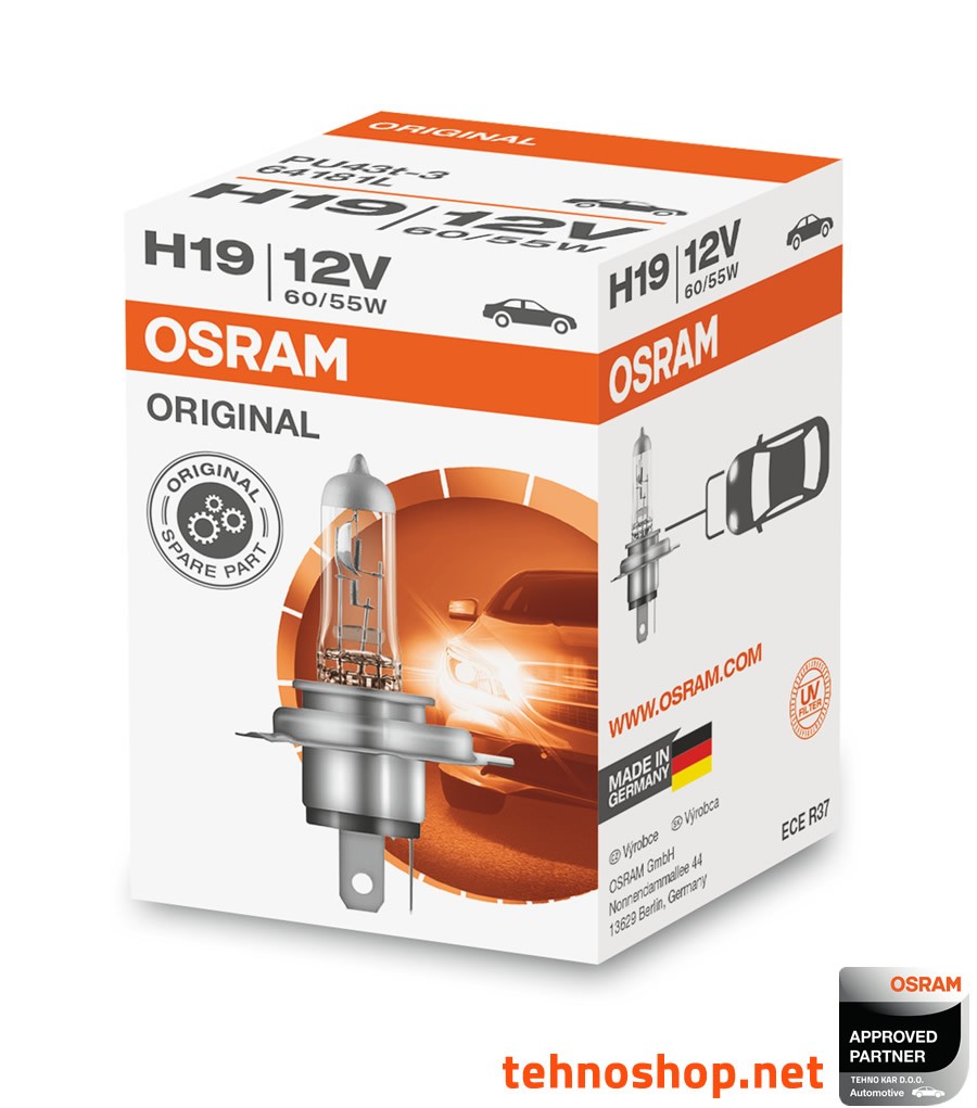 ŽARNICA OSRAM HALOGEN H19 64181L 60/55W 12V PU43t-3 FS1