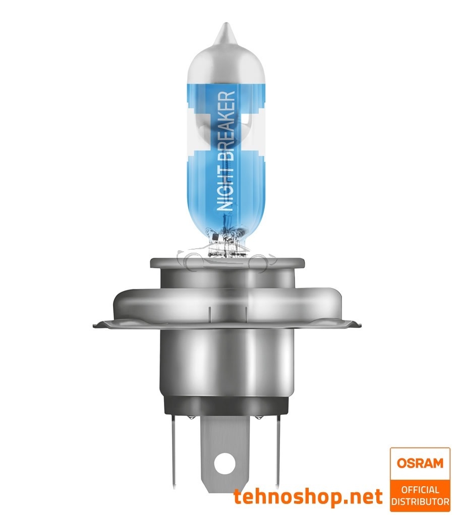 BULB OSRAM HALOGEN H4 NIGHT BREAKER LASER 64193NL-1BL 12V 60/55W P43t 1BL