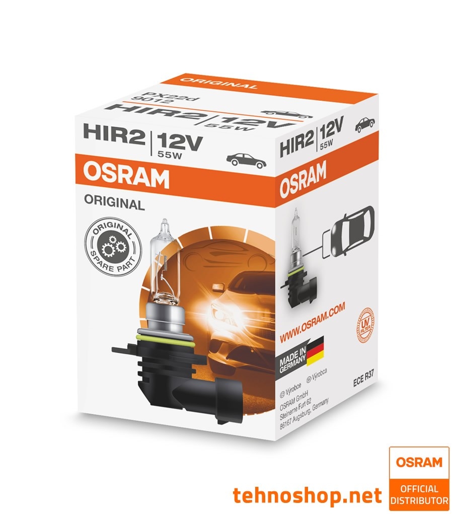 ŽARNICA OSRAM HALOGEN 9012 HIR2 ORIGINAL 55W 12V PX22d FS1