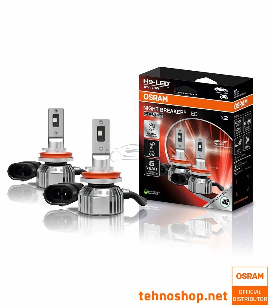 LED ŽARNICE OSRAM NIGHT BREAKER SMART H9 64213DWNBSM-2HB 12V PGJ19-5 2HB