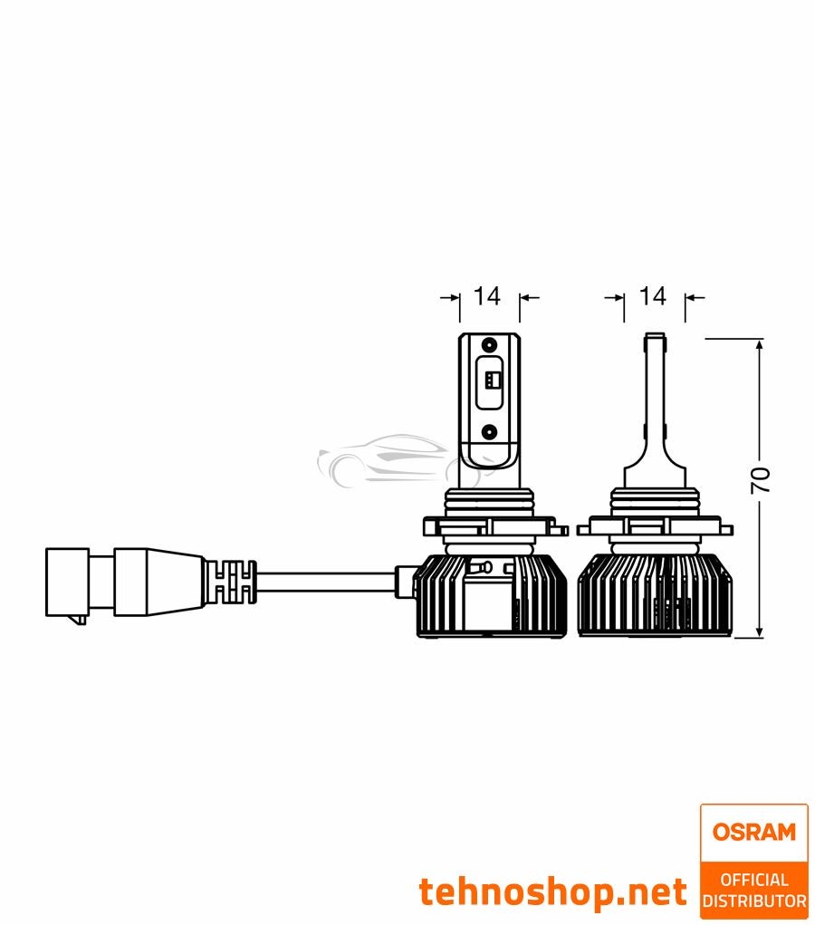 LED ŽARNICE OSRAM NIGHT BREAKER SMART HB3 9005DWNBSM-2HB 12V P20d 2HB