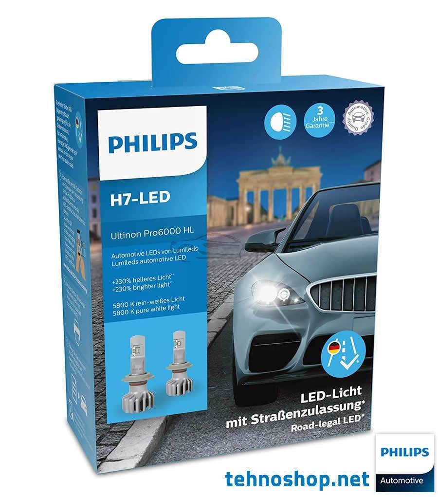 LED ŽARNICE PHILIPS ULTINON PRO6000 LED H7 11972U6000X2 12V PX26d X2