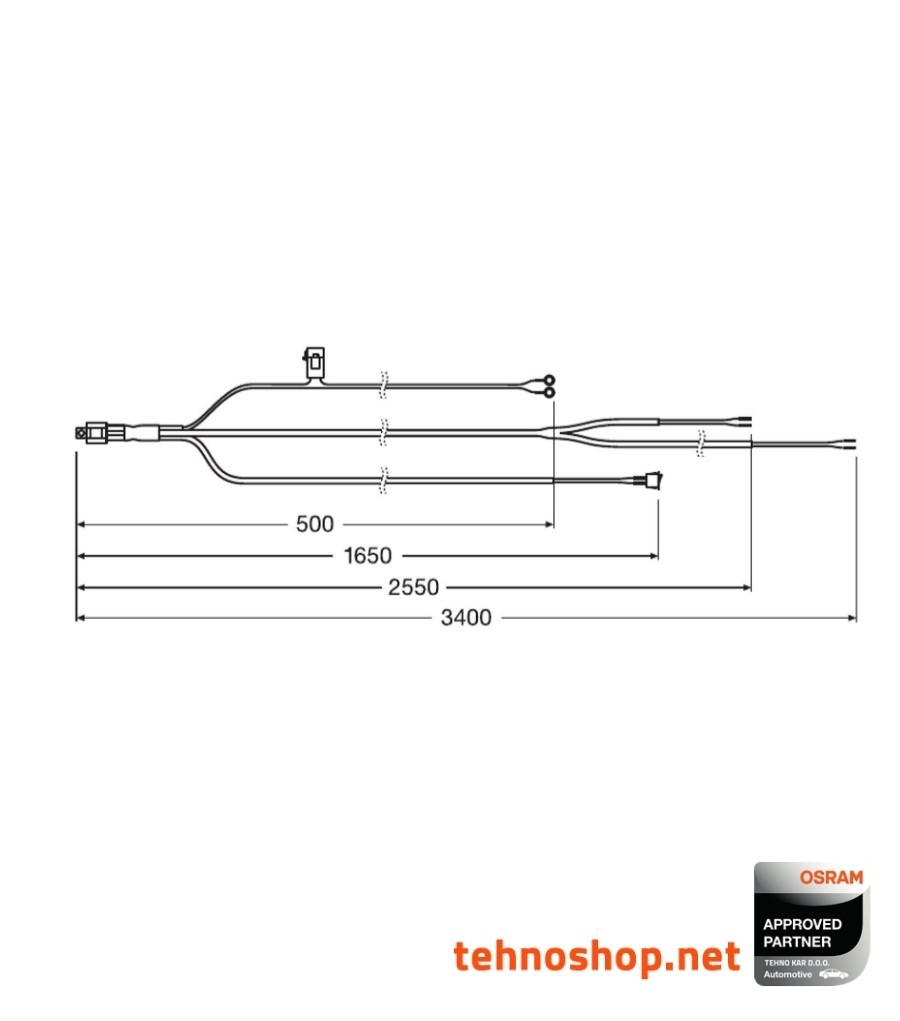 INŠTALACIJSKI SET OSRAM LEDriving ZA DELOVNE LUČI (za 2 luči) AX 2LS LEDDL ACC 102