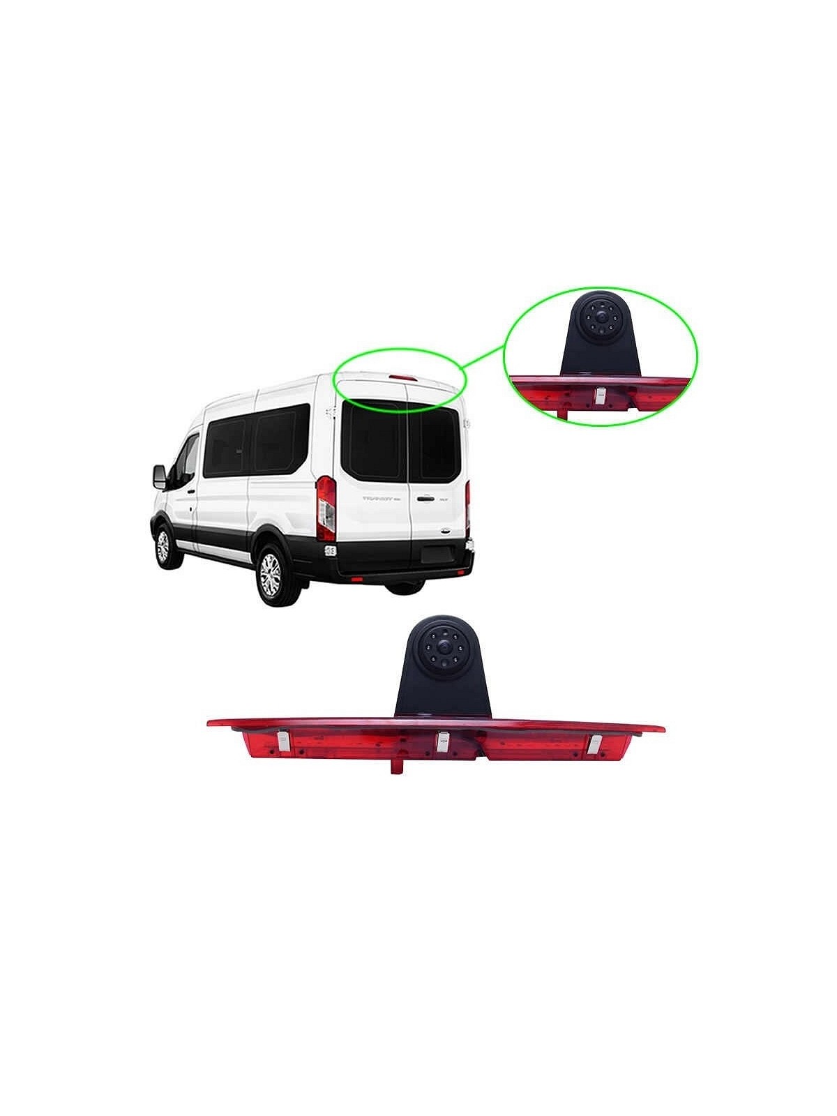 KAMERA CCD FORD TRANSIT (2014-) TSBCFORD-07 OEM TRETJA ZAVORNA LUČ