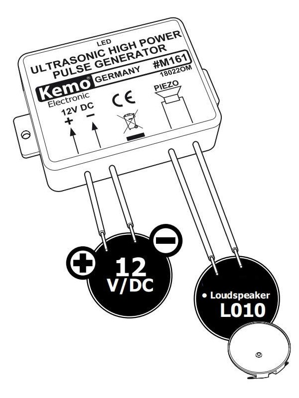 ODGANJALEC DIVJIH ŽIVALI - KUNE, PRAŠIČI, JELENI 12V KEMO M161