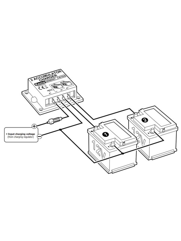 POLNILNIK ZA DRUGI AKUMULATOR KEMO M102A  6 - 24 V/DC
