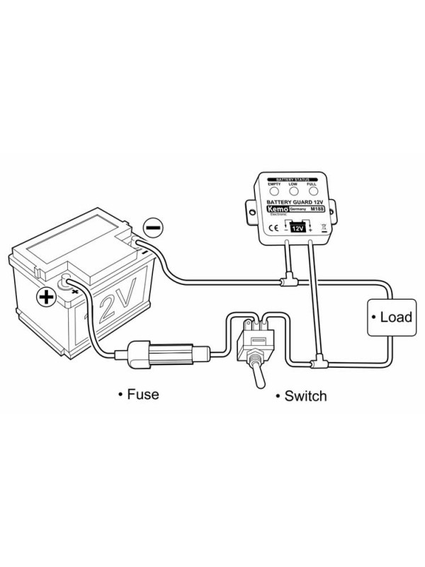 INDIKATOR NAPETOSTI BATERIJE KEMO M188 12V