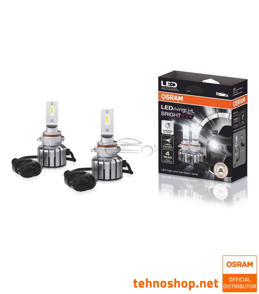LED ŽARNICE HB3/H10/HIR1 OSRAM LEDriving HL BRIGHT 9005DWBRT-2HFB 12V P20d 2HFB