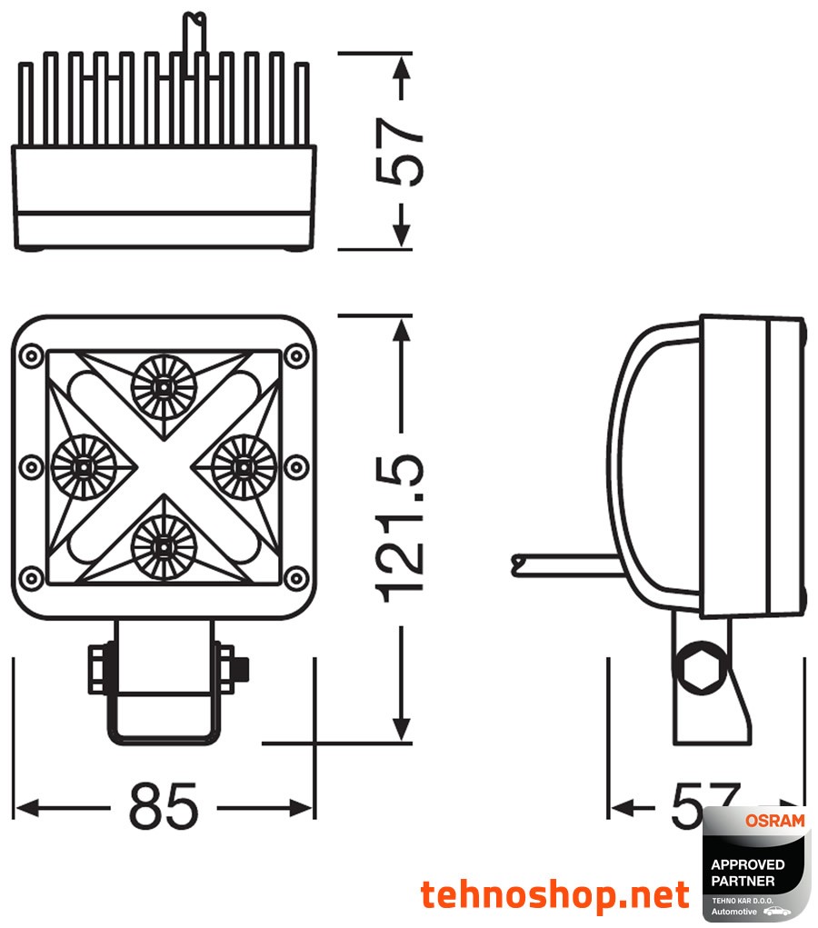 LED DELOVNA LUČ OSRAM LEDriving CUBE 22W 12V MX85-WD LEDDL101-WD