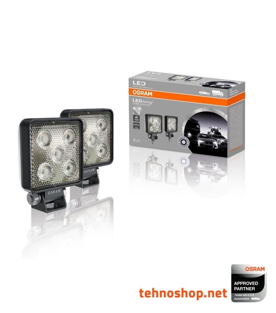 LED DELOVNA LUČ OSRAM LEDriving CUBE 8W 12/24V VX70-WD LEDWL103-WD