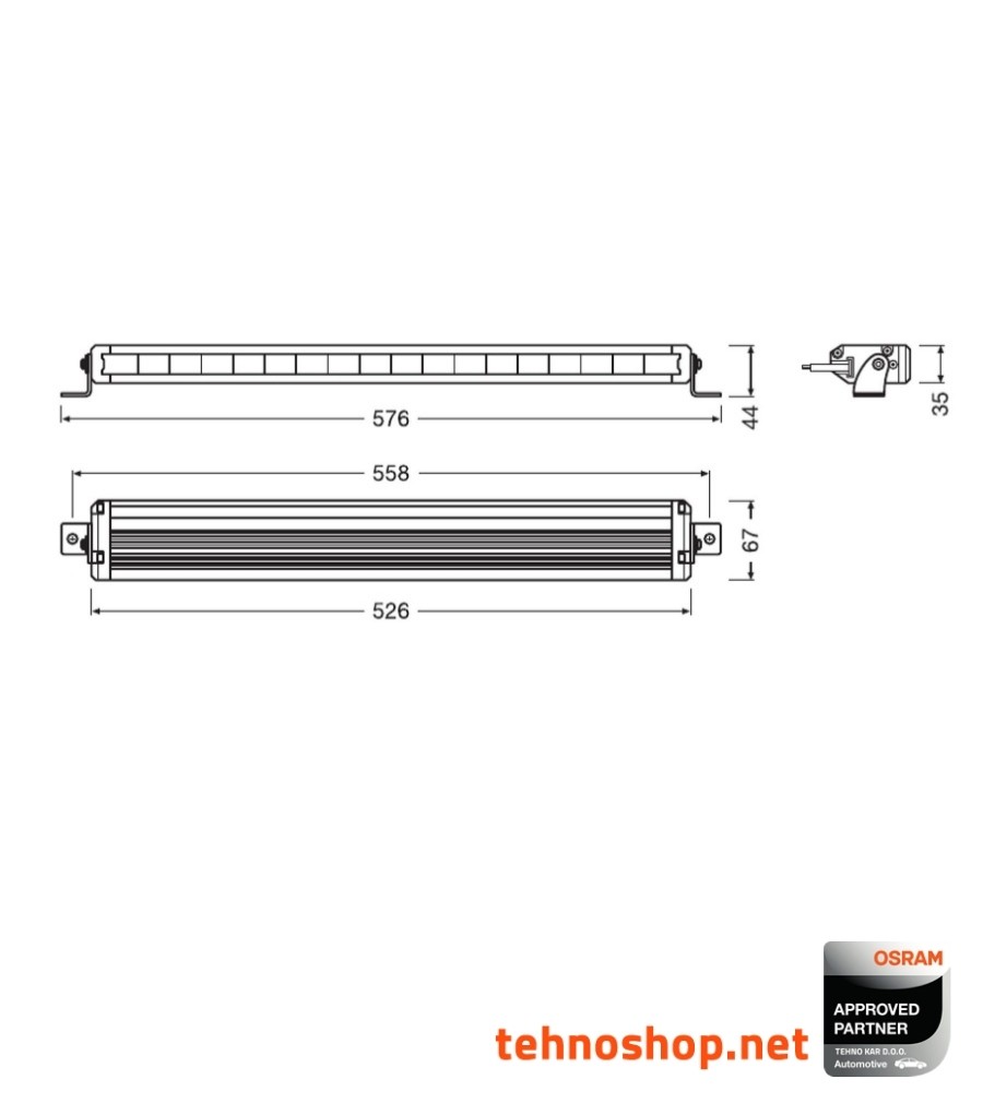 LED DELOVNA LUČ OSRAM LEDriving LIGHTBAR 63W 12/24V VX500-SP LEDDL116-SP