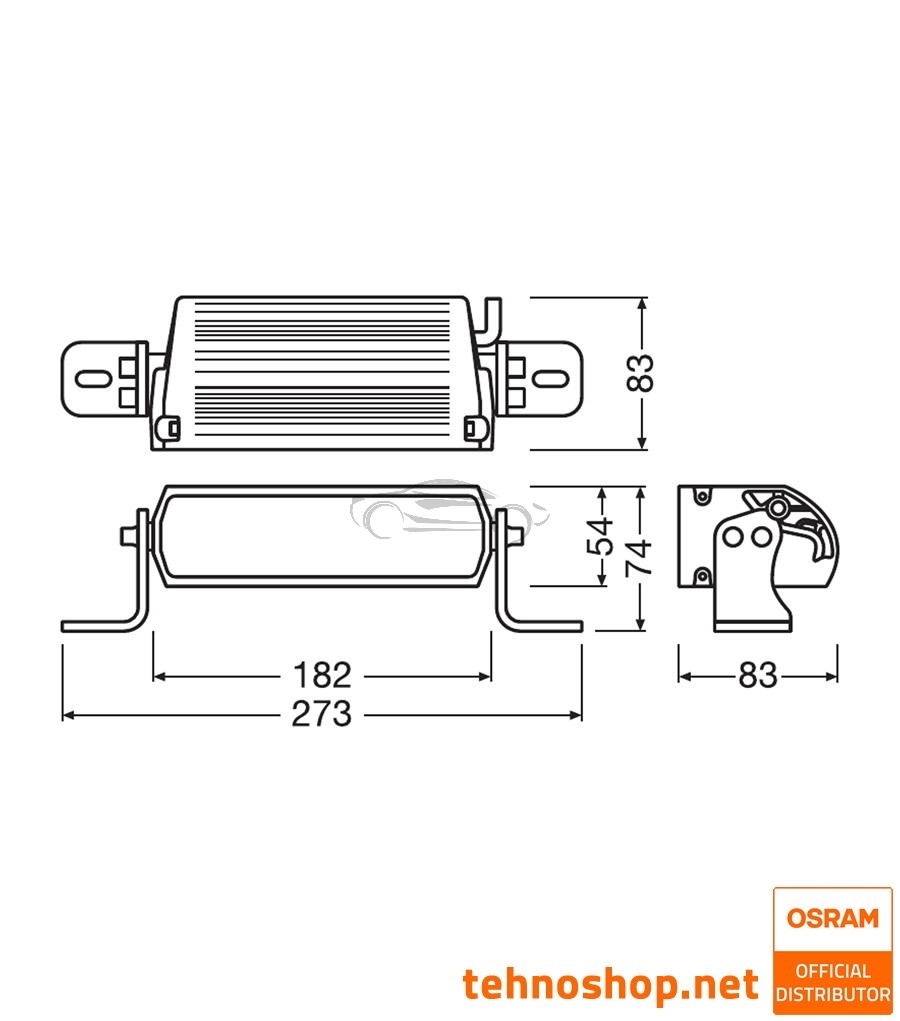 LED DELOVNA LUČ OSRAM LEDriving® LIGHTBAR 18W 12/24V FX125-SP GEN2 LEDDL128-SP