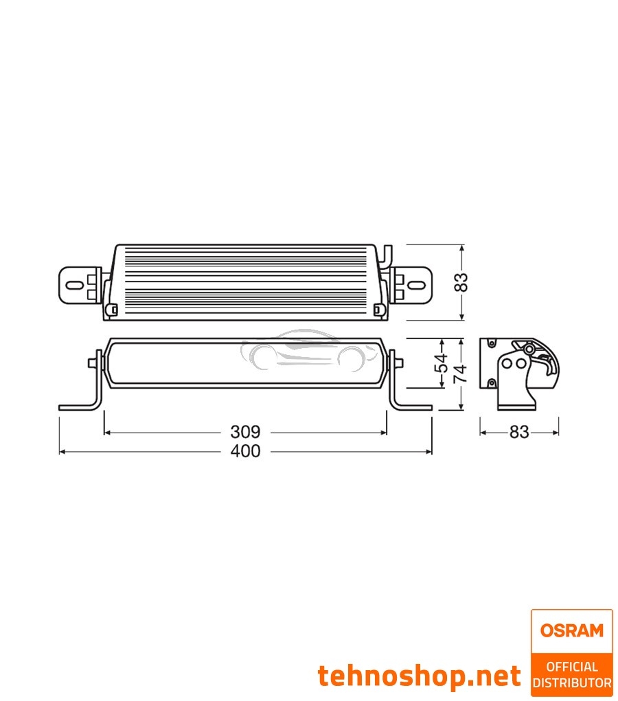 LED DRIVING LIGHT OSRAM LEDriving® LIGHTBAR 37W 12/24V FX250-CB GEN2 LEDDL130-CB
