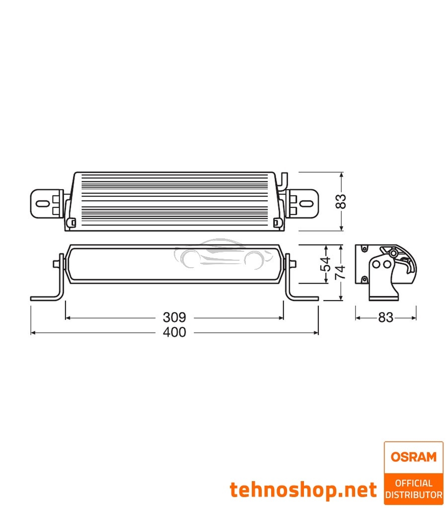 LED DELOVNA LUČ OSRAM LEDriving® LIGHTBAR 27W 12/24V FX250-SP GEN2 LEDDL129-SP