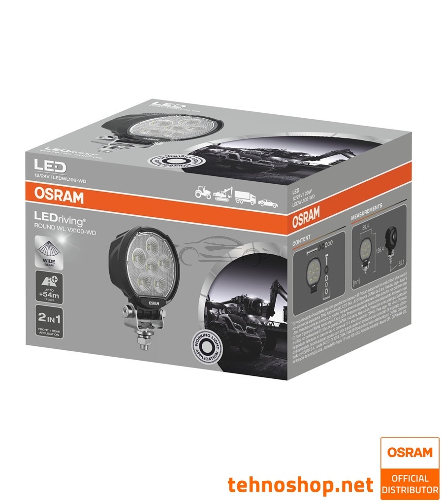 LED DELOVNA LUČ OSRAM LEDriving® ROUND WL 20W 12/24V VX100-WD LEDWL106-WD