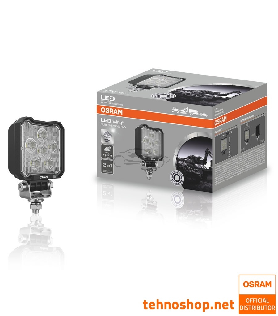 LED DELOVNA LUČ OSRAM LEDriving® CUBE WL 20W 12/24V VX100-WD LEDWL107-WD