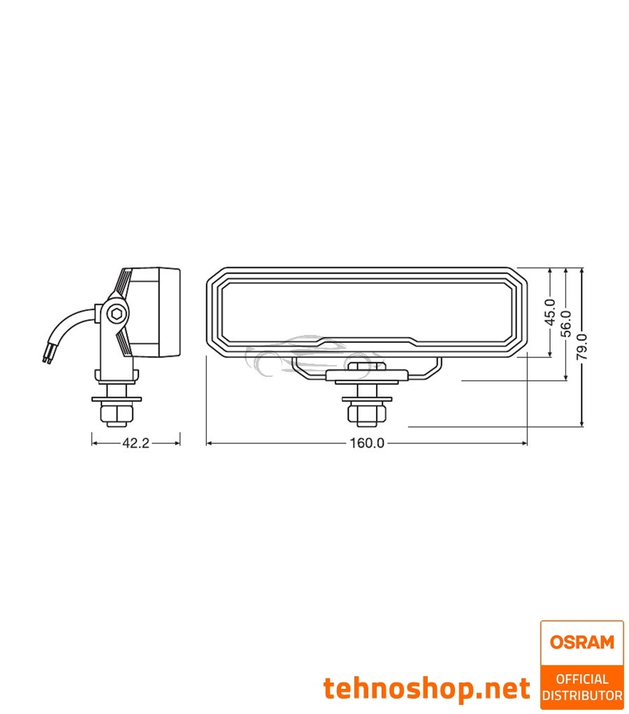 LED DELOVNA LUČ OSRAM LEDriving® LIGHTBAR WL 15W 12/24V VX150-WD LEDWL109-WD